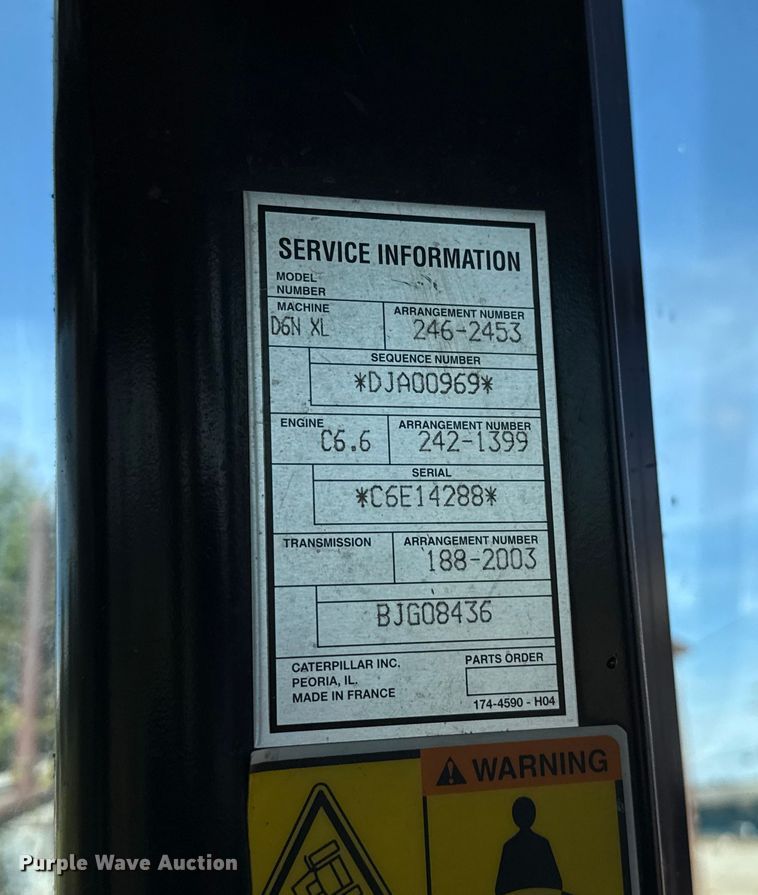 image for item GH9380 2008 Caterpillar D6N XL dozer