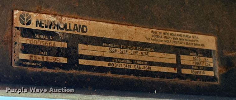 image for item GH9398 1998 New Holland 555E backhoe