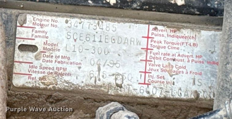 image for item ND9416 1995 Ford L9000 dump truck