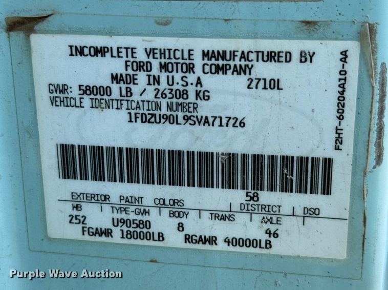 image for item ND9416 1995 Ford L9000 dump truck