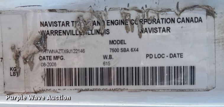 image for item NU9559 2009 International WorkStar 7500 grapple crane truck