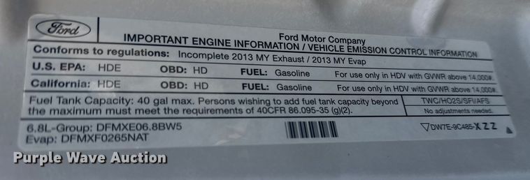 image for item NU9619 2013 Ford F450 Super Duty utility / service truck