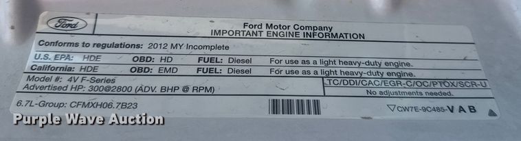 image for item NU9641 2012 Ford F550 Super Duty Crew Cab utility / service truck