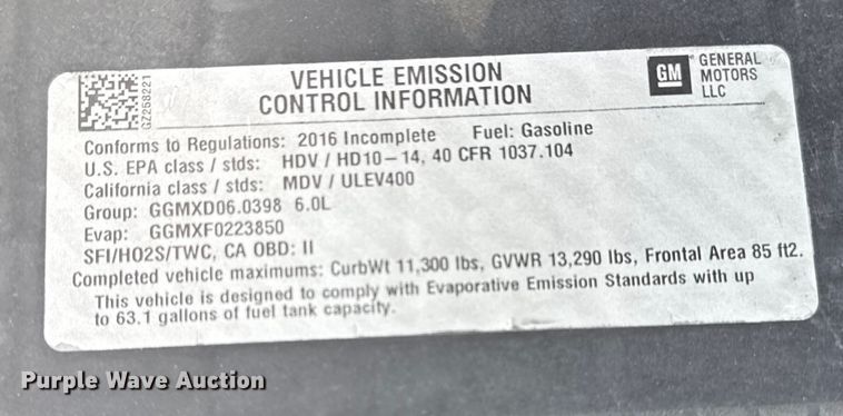 image for item NU9653 2016 Chevrolet Silverado 3500HD Double Cab utility bed pickup truck