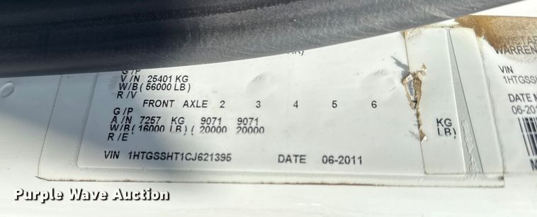 image for item NU9684 2012 International 7600 Crew Cab crane truck