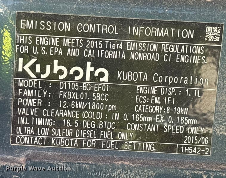 image for item YA0971 2017 Wanco light plant