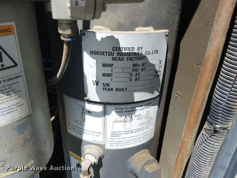 image for item YA0974 2014 Airman PDS185S air compressor