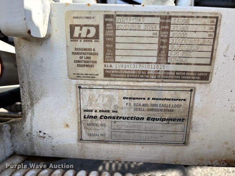 image for item YA0976 2009 Hogg & Davis HYDRA-985 cable puller trailer