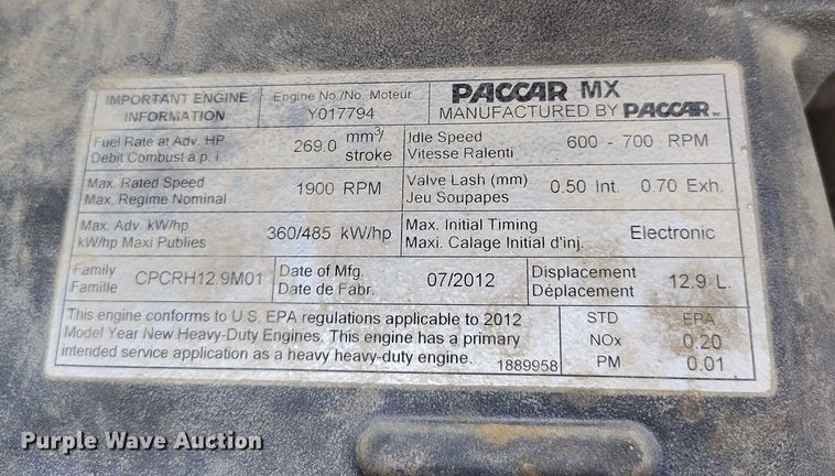 image for item YA0981 2013 Peterbilt  365 crane truck