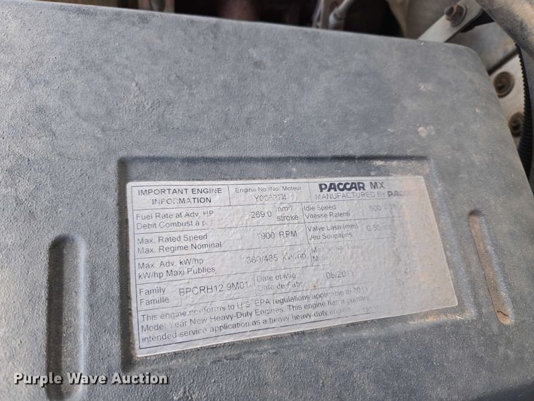 image for item YA1101 2012 Peterbilt 365 crane truck