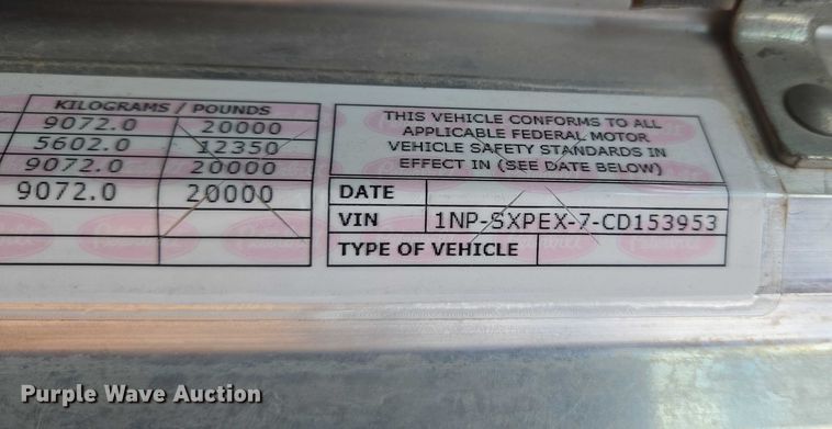 image for item YA1101 2012 Peterbilt 365 crane truck