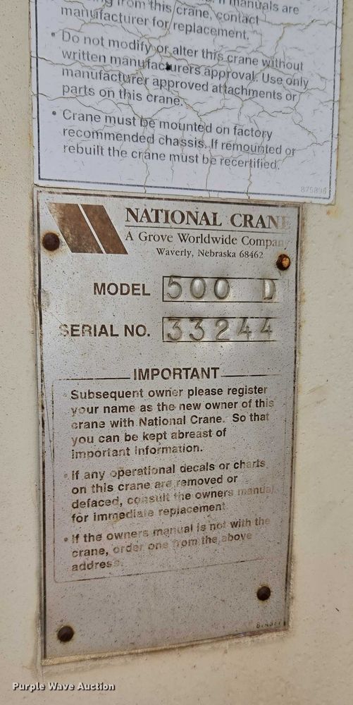 image for item YA1103 2012 Peterbilt 365 crane truck