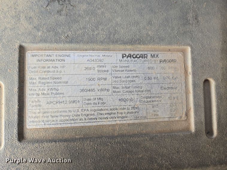 image for item YA1103 2012 Peterbilt 365 crane truck