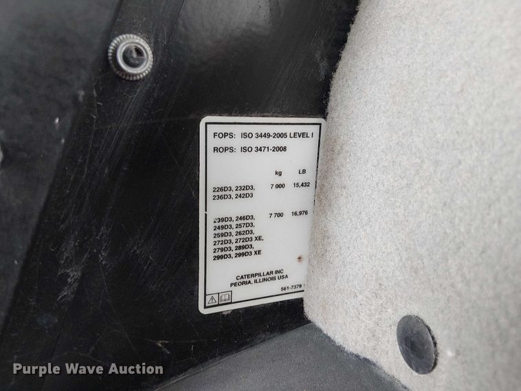 image for item YA1144 2021 Caterpillar 299D3 tracked skid steer loader