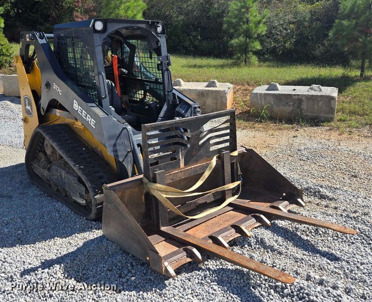 image for item YA1229 2021 John Deere 317G tracked skid steer loader