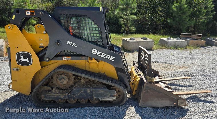 image for item YA1229 2021 John Deere 317G tracked skid steer loader