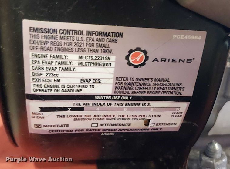 image for item EM0038 (2) Ariens snow blowers