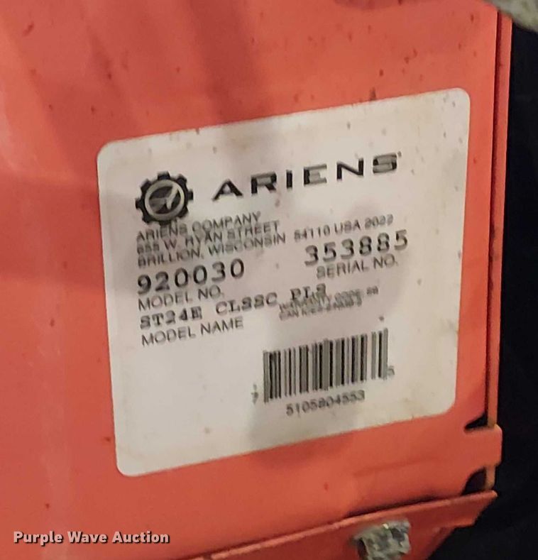 image for item EM0038 (2) Ariens snow blowers