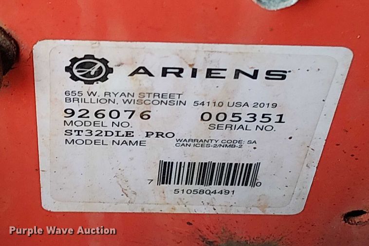 image for item EM0039 (2) Ariens snow blowers