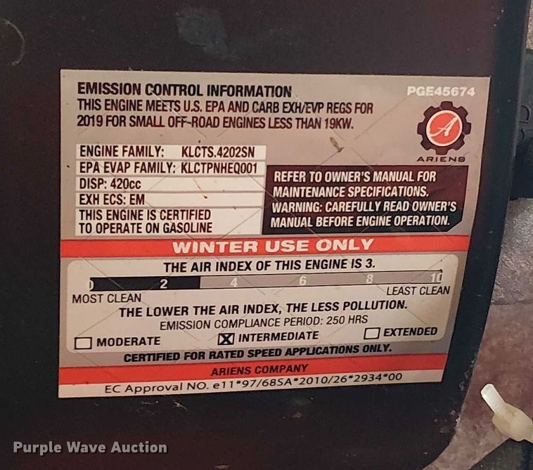 image for item EM0039 (2) Ariens snow blowers