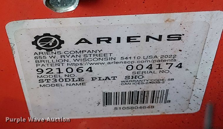 image for item EM0040 (3) Ariens snow blowers