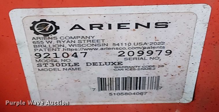 image for item EM0040 (3) Ariens snow blowers