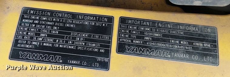 image for item EM0051 2012 John deere 50D mini excavator