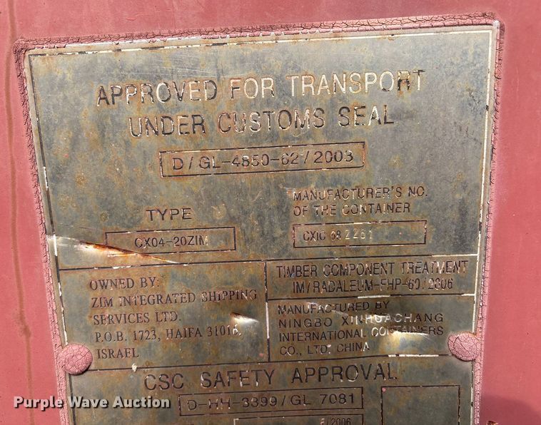 image for item EM0052 2006 Zim Integrated Shipping Services shipping container