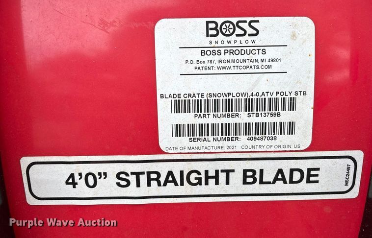 image for item EV4002 2022 Boss Snowrator snow pusher