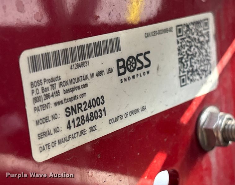 image for item EV4003 2022 Boss Snowrator snow pusher