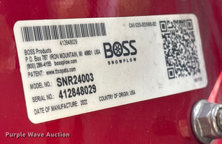 image for item EV4004 2022 Boss Snowrator snow pusher