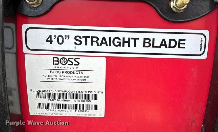 image for item EV4004 2022 Boss Snowrator snow pusher