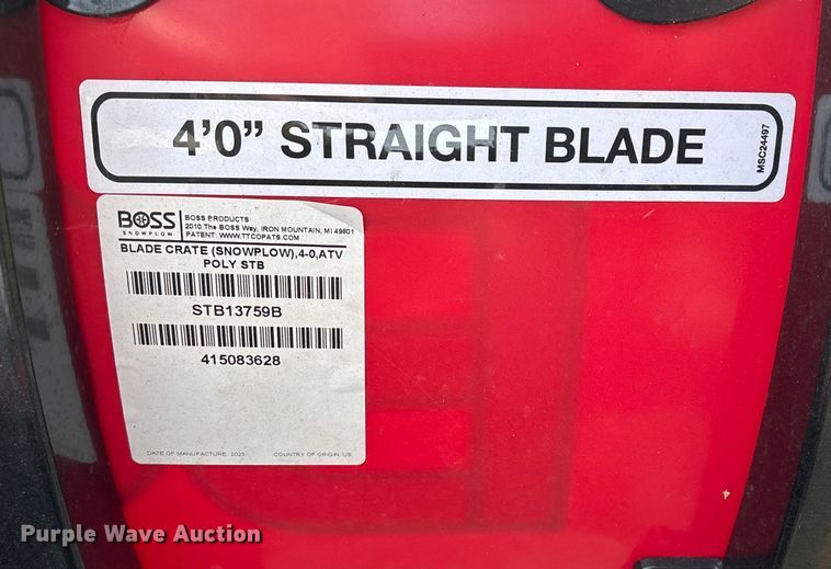 image for item EV4005 2022 Boss Snowrator snow pusher