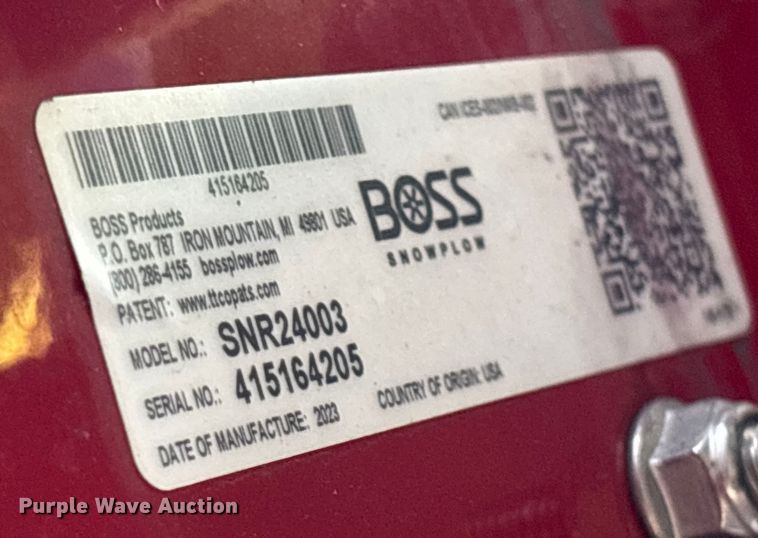 image for item EV4005 2022 Boss Snowrator snow pusher