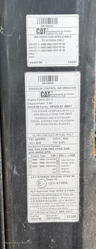 image for item EV4017 2017 Caterpillar 930M wheel loader