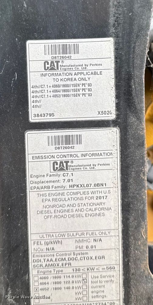 image for item EV4017 2017 Caterpillar 930M wheel loader