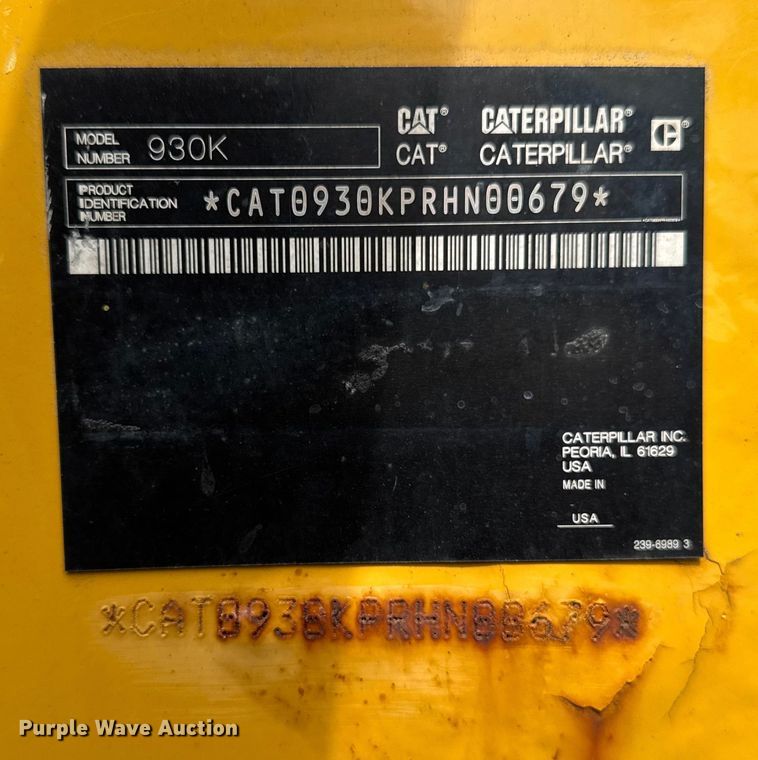 image for item EV4019 Caterpillar 930K wheel loader