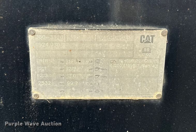 image for item EV4028 2017 Caterpillar 926M wheel loader