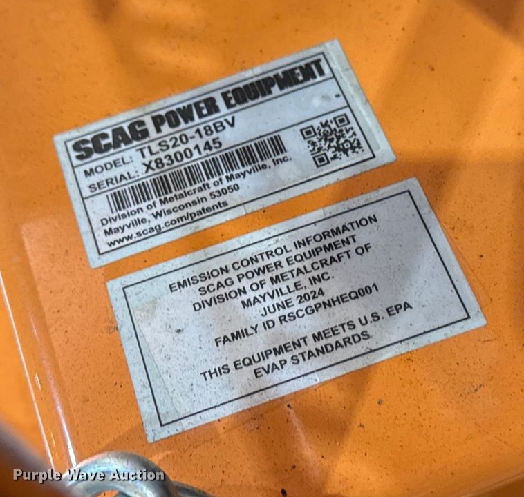 image for item EV4031 Scag TLS20-18BV leaf vacuum