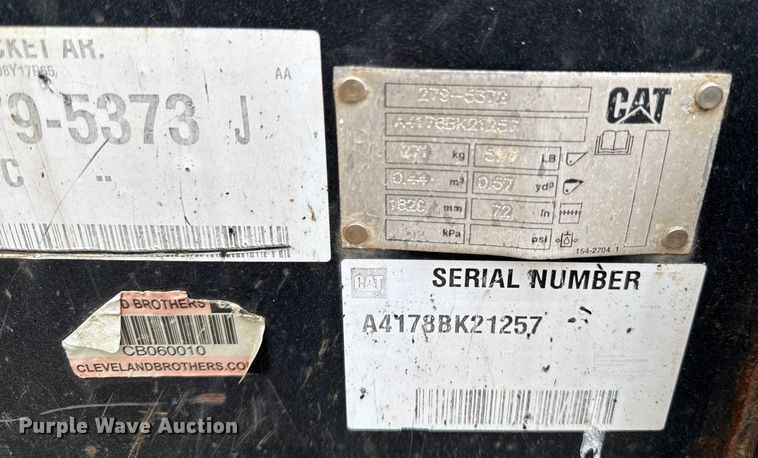 image for item EV4045 CAT 279-5372 skid steer bucket