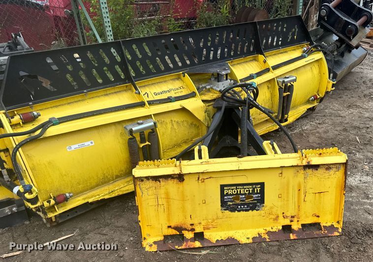 image for item EV4063 Snow wolf Quattro plow XT QPXT-126 skid steer snow pusher