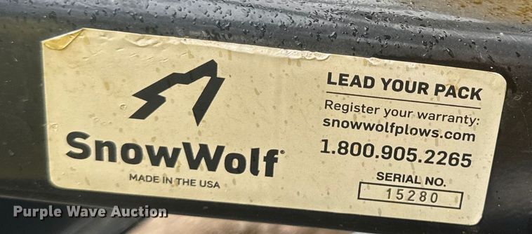 image for item EV4063 Snow wolf Quattro plow XT QPXT-126 skid steer snow pusher