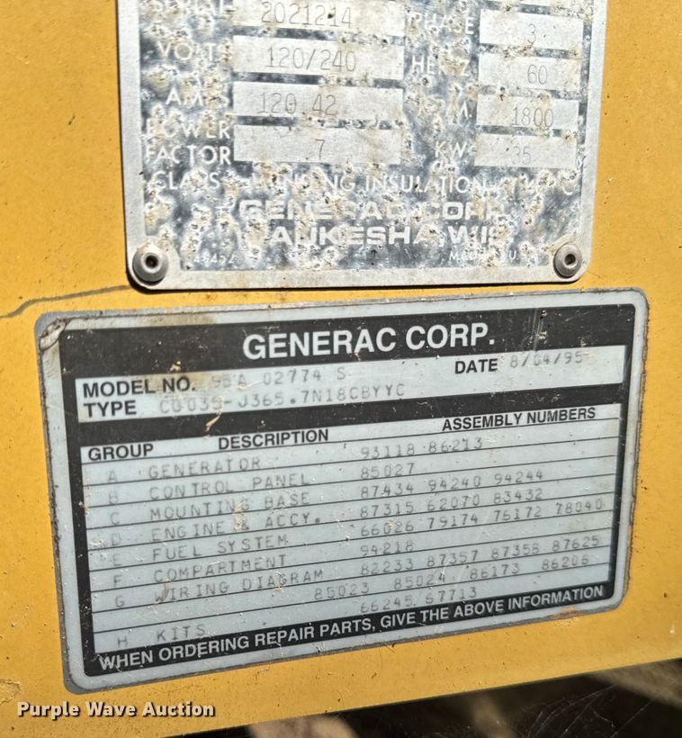 image for item EV4085 Olympian generator