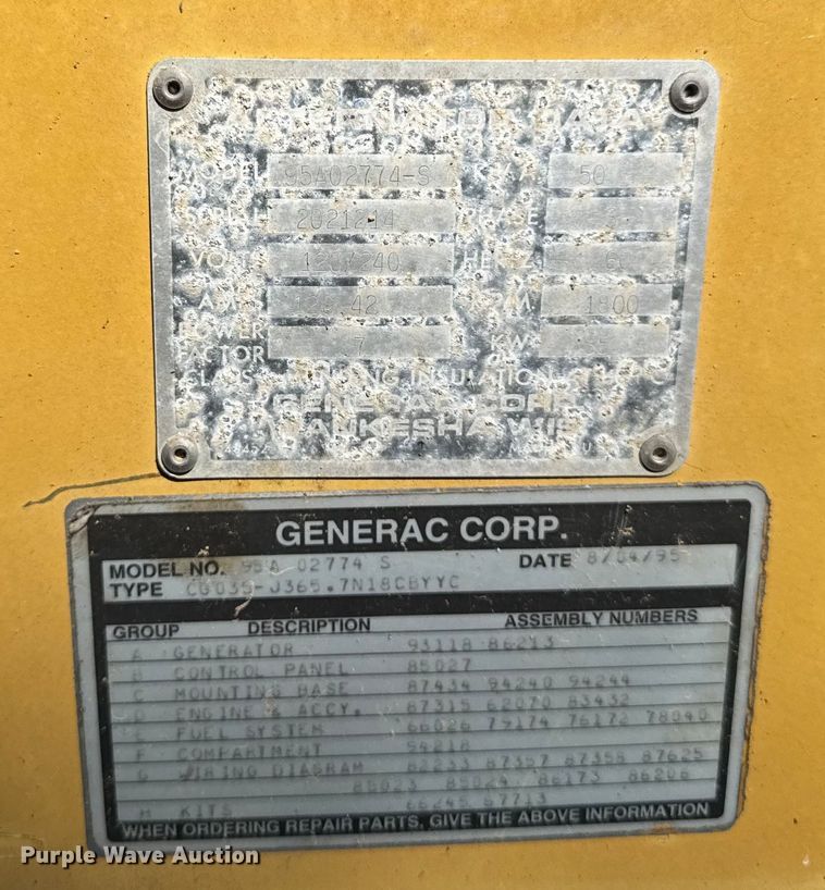 image for item EV4085 Olympian generator