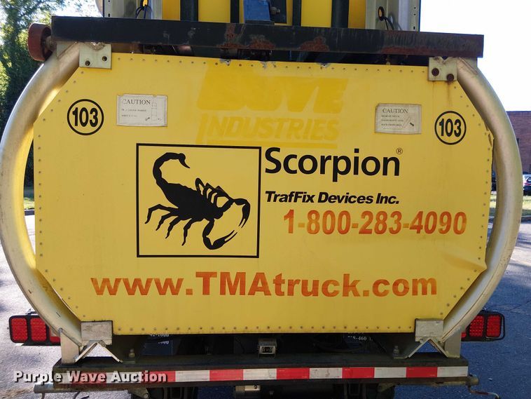 image for item EV4095 2004 International 4300 flatbed truck with crash attenuator