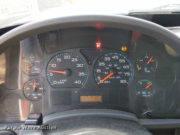 image for item EV4095 2004 International 4300 flatbed truck with crash attenuator