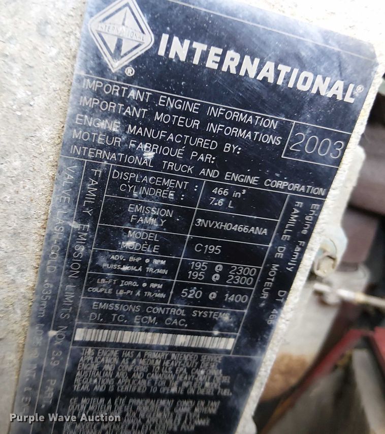 image for item EV4095 2004 International 4300 flatbed truck with crash attenuator