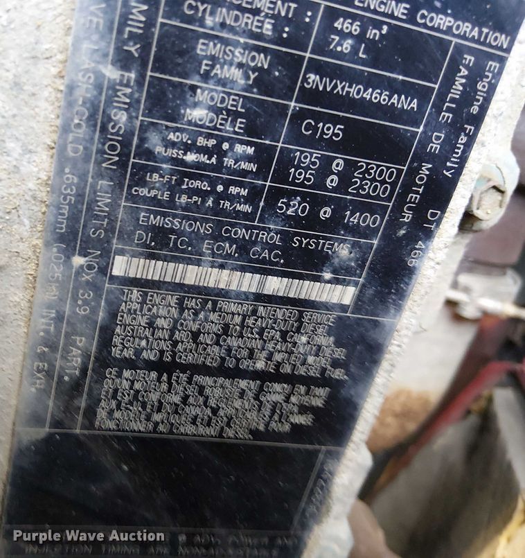 image for item EV4095 2004 International 4300 flatbed truck with crash attenuator