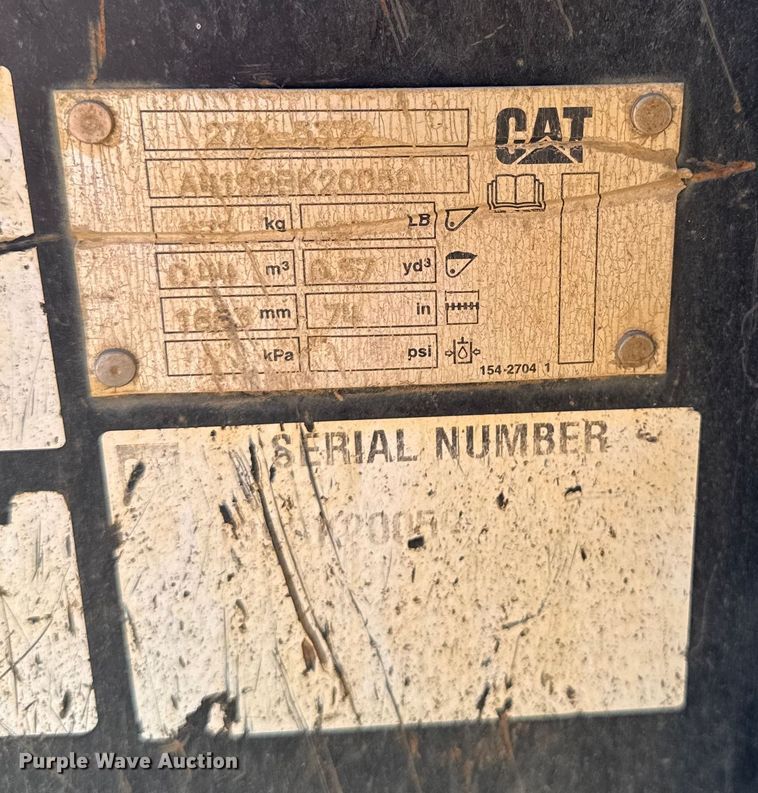 image for item EV4113 2020 Caterpillar 259D3 tracked skid steer loader