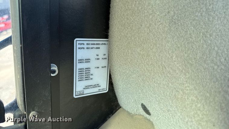 image for item EV4113 2020 Caterpillar 259D3 tracked skid steer loader